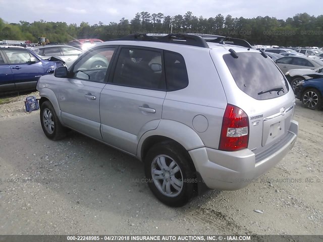 KM8JN12D76U265149 - 2006 HYUNDAI TUCSON GLS/LIMITED SILVER photo 3