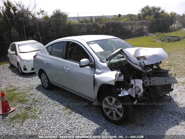 3N1CN7AP7CL845117 - 2012 NISSAN VERSA S/SV/SL SILVER photo 1