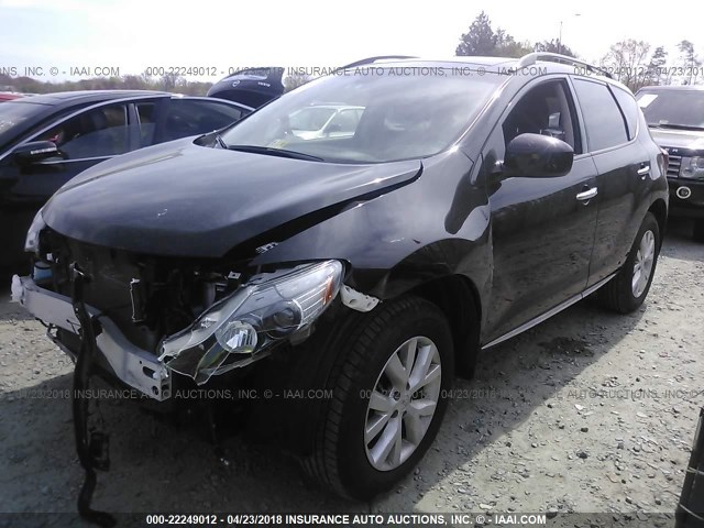 JN8AZ1MW1EW524958 - 2014 NISSAN Murano S/SL/SV/LE BLACK photo 2