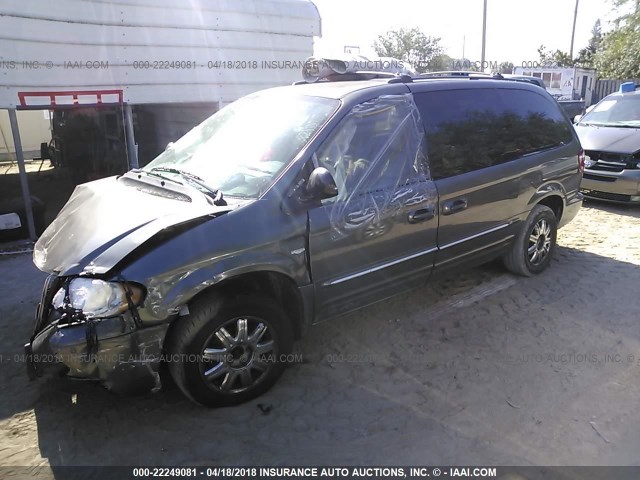 2C4GP54L44R544119 - 2004 CHRYSLER TOWN & COUNTRY TOURING GRAY photo 2