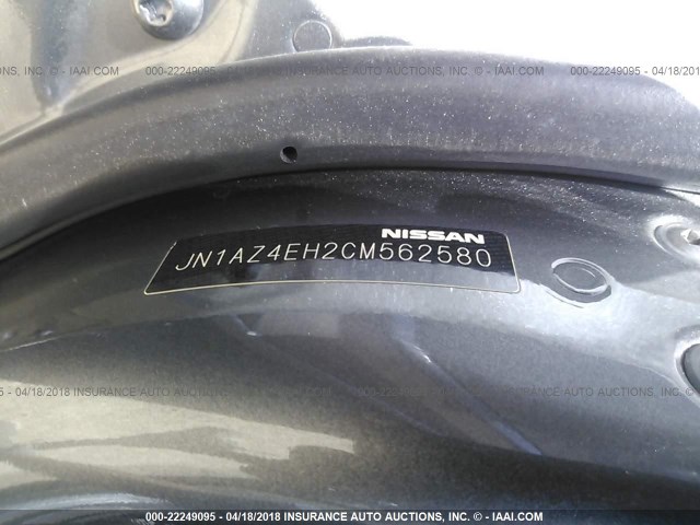 JN1AZ4EH2CM562580 - 2012 NISSAN 370Z TOURING/NISMO GRAY photo 9