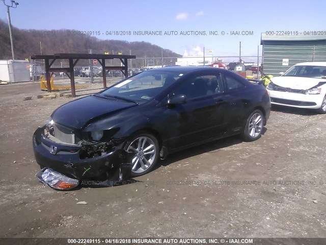 2HGFG21508H708365 - 2008 HONDA CIVIC SI BLACK photo 2