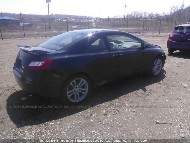 2HGFG21508H708365 - 2008 HONDA CIVIC SI BLACK photo 4