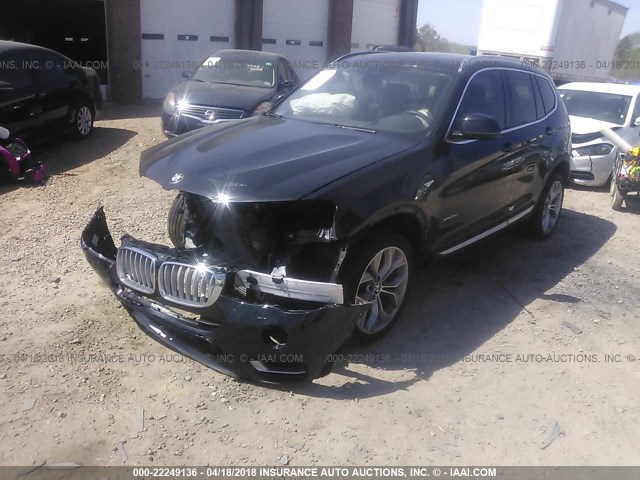 5UXWX9C57G0D78085 - 2016 BMW X3 XDRIVE28I BLACK photo 2