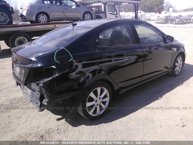 KMHCU4AE3DU304419 - 2013 HYUNDAI ACCENT GLS/SE BLACK photo 4