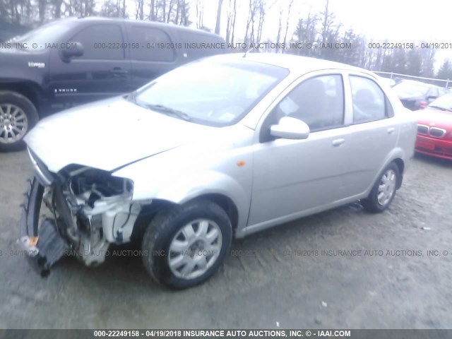 KL1TJ52664B159664 - 2004 CHEVROLET AVEO LS SILVER photo 2