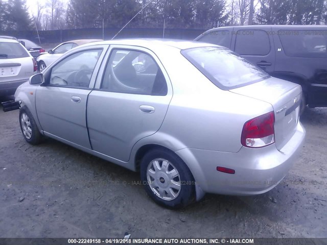 KL1TJ52664B159664 - 2004 CHEVROLET AVEO LS SILVER photo 3