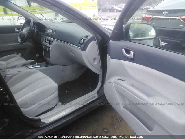 5NPEU46F76H088814 - 2006 HYUNDAI SONATA GLS/LX BLACK photo 5