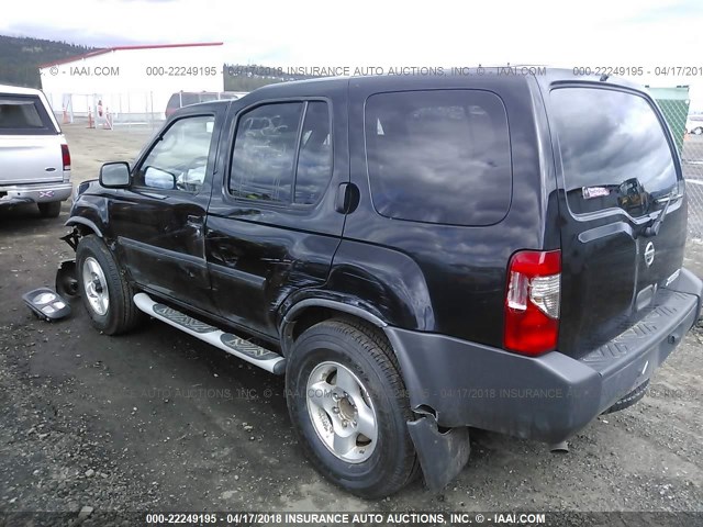 5N1ED28Y23C639057 - 2003 NISSAN XTERRA XE/SE BLACK photo 3