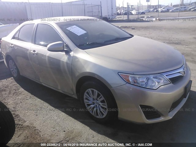 4T4BF1FK6CR259919 - 2012 TOYOTA CAMRY SE/LE/XLE GOLD photo 1