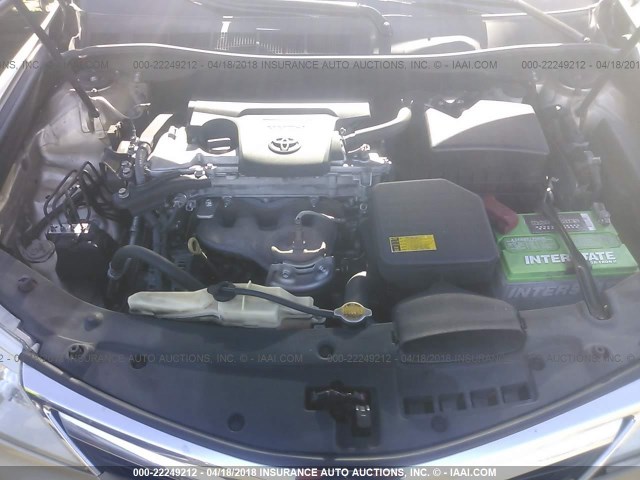4T4BF1FK6CR259919 - 2012 TOYOTA CAMRY SE/LE/XLE GOLD photo 10