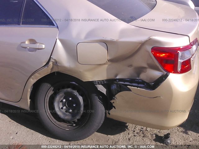 4T4BF1FK6CR259919 - 2012 TOYOTA CAMRY SE/LE/XLE GOLD photo 6