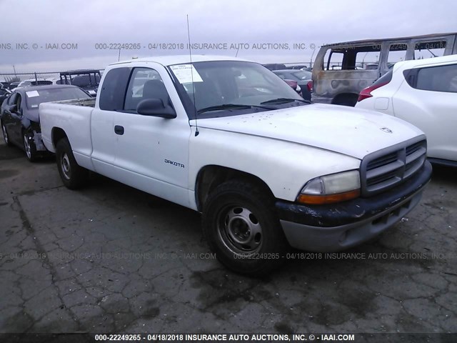 1B7GL22X4YS708585 - 2000 DODGE DAKOTA WHITE photo 1