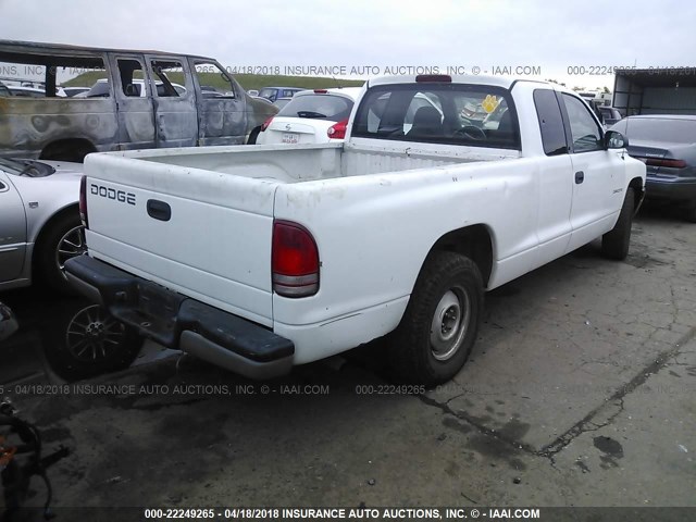 1B7GL22X4YS708585 - 2000 DODGE DAKOTA WHITE photo 4