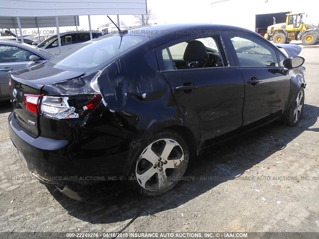 KNADN4A32C6044261 - 2012 KIA RIO EX/SX BLACK photo 4