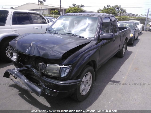 5TEVL52N42Z015588 - 2002 TOYOTA TACOMA XTRACAB BLACK photo 2