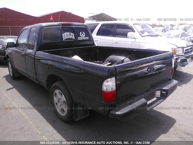 5TEVL52N42Z015588 - 2002 TOYOTA TACOMA XTRACAB BLACK photo 3