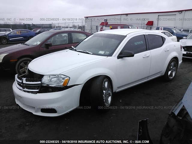 1B3BD4FB1BN563000 - 2011 DODGE AVENGER EXPRESS WHITE photo 2