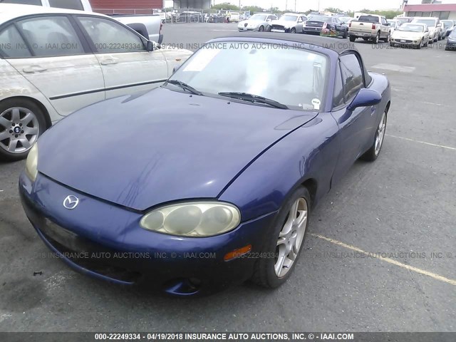 JM1NB353740402012 - 2004 MAZDA MX-5 MIATA LS Dark Blue photo 2