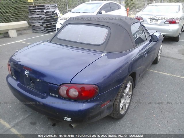 JM1NB353740402012 - 2004 MAZDA MX-5 MIATA LS Dark Blue photo 4