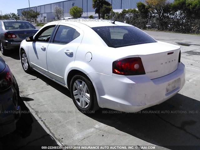 1B3BD4FB1BN554006 - 2011 DODGE AVENGER EXPRESS WHITE photo 3