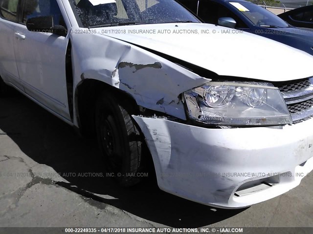 1B3BD4FB1BN554006 - 2011 DODGE AVENGER EXPRESS WHITE photo 6