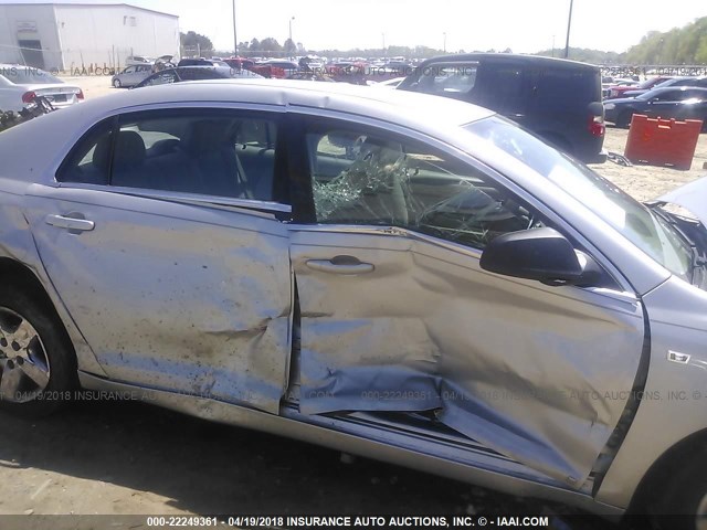 1G1ZG57B58F228391 - 2008 CHEVROLET MALIBU LS SILVER photo 6