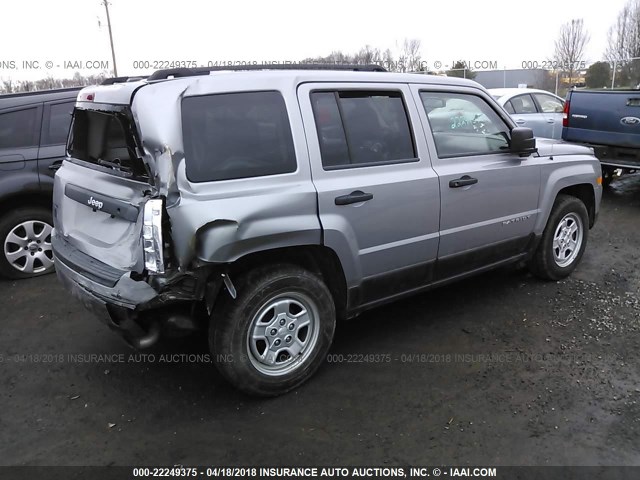 1C4NJPBA3GD536283 - 2016 JEEP PATRIOT SPORT GRAY photo 4