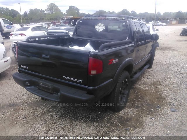 1GCDT13X33K141998 - 2003 CHEVROLET S TRUCK S10 BLACK photo 4