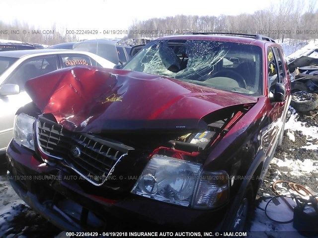 1FMZU73EX2UB67646 - 2002 FORD EXPLORER XLT RED photo 2