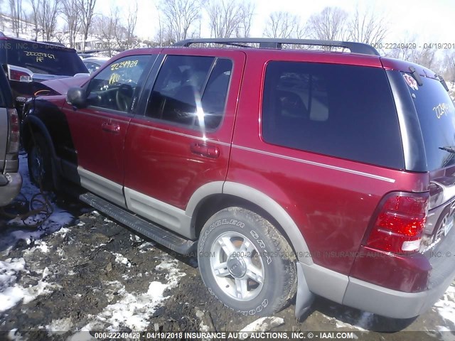 1FMZU73EX2UB67646 - 2002 FORD EXPLORER XLT RED photo 3