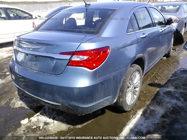 1C3BC2FB4BN597068 - 2011 CHRYSLER 200 LIMITED Light Blue photo 4