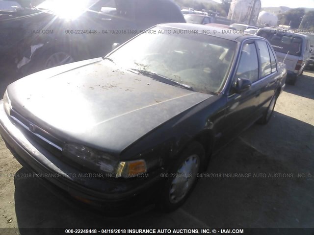 1HGCB7679NA224858 - 1992 HONDA ACCORD EX BLACK photo 2