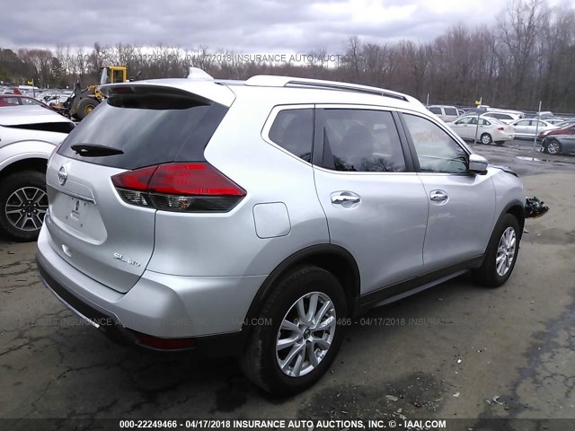 KNMAT2MV4HP531203 - 2017 NISSAN ROGUE S/SV SILVER photo 4