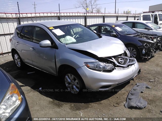 JN8AZ1MU7DW207442 - 2013 NISSAN MURANO S/SL/LE SILVER photo 1