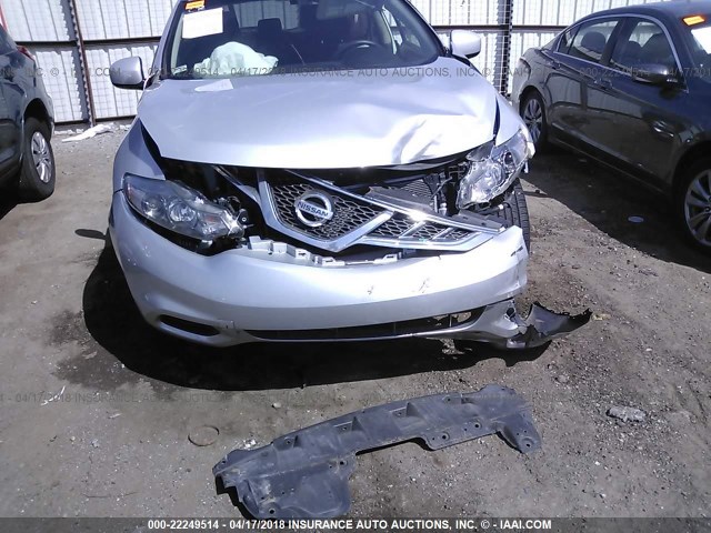 JN8AZ1MU7DW207442 - 2013 NISSAN MURANO S/SL/LE SILVER photo 6