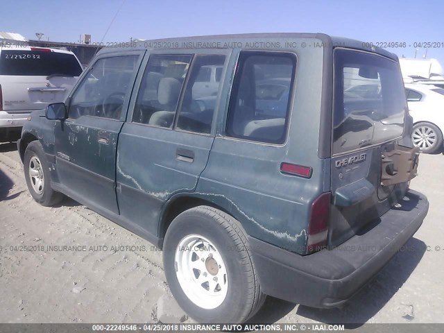 2CNBE1364W6917552 - 1998 CHEVROLET TRACKER GREEN photo 3