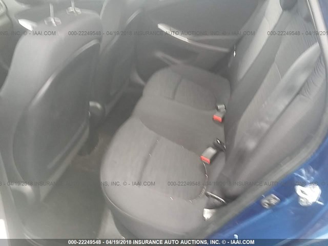 KMHCT5AE1GU265780 - 2016 HYUNDAI ACCENT SE BLUE photo 8