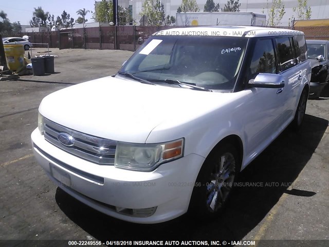 2FMGK5DC2ABA10552 - 2010 FORD FLEX LIMITED WHITE photo 2