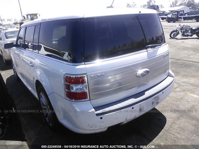 2FMGK5DC2ABA10552 - 2010 FORD FLEX LIMITED WHITE photo 3