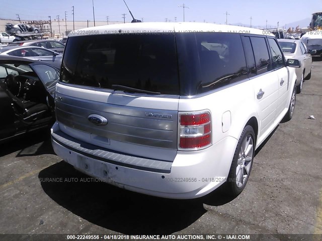 2FMGK5DC2ABA10552 - 2010 FORD FLEX LIMITED WHITE photo 4