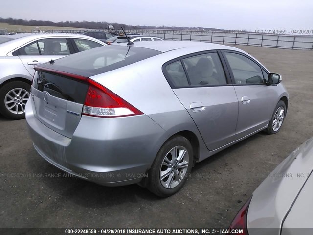 JHMZE2H78AS019597 - 2010 HONDA INSIGHT EX SILVER photo 4