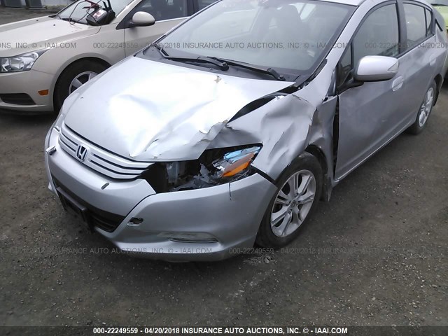 JHMZE2H78AS019597 - 2010 HONDA INSIGHT EX SILVER photo 6