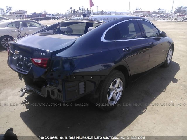 1G1ZB5ST3GF312822 - 2016 CHEVROLET MALIBU LS ლურჯი ფოტო 4