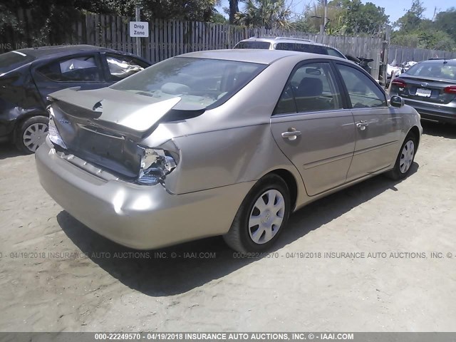 JTDBE32K830241481 - 2003 TOYOTA CAMRY LE/XLE Gold Foto 4