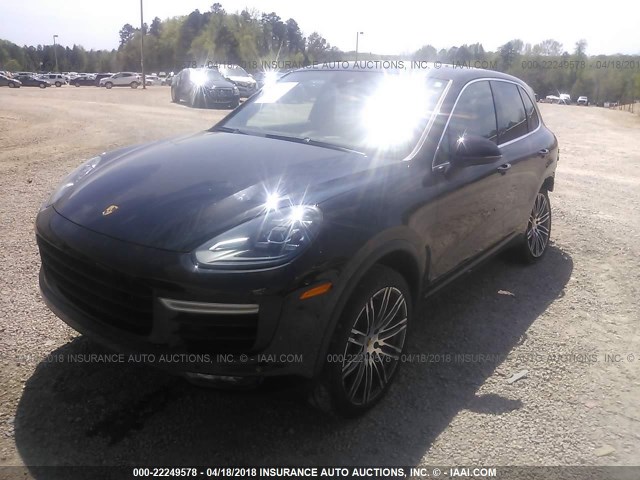 WP1AC2A26GLA88728 - 2016 PORSCHE CAYENNE TURBO BLACK photo 2