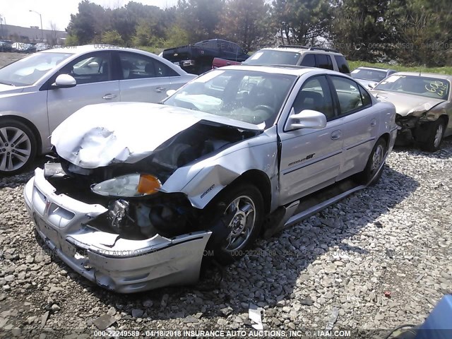 1G2NW52E72M606566 - 2002 PONTIAC GRAND AM GT SILVER photo 2