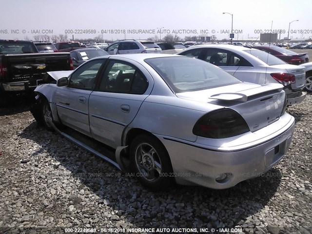 1G2NW52E72M606566 - 2002 PONTIAC GRAND AM GT SILVER photo 3