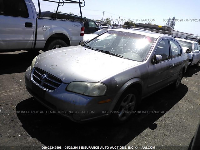 JN1CA31D0YT721722 - 2000 NISSAN MAXIMA GLE/GXE/SE GRAY photo 2