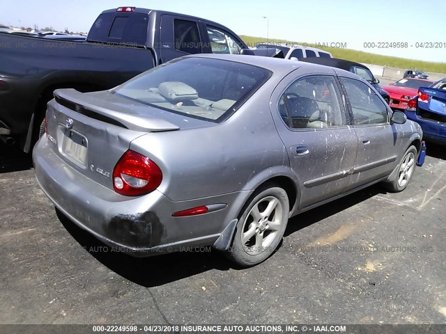 JN1CA31D0YT721722 - 2000 NISSAN MAXIMA GLE/GXE/SE GRAY photo 4